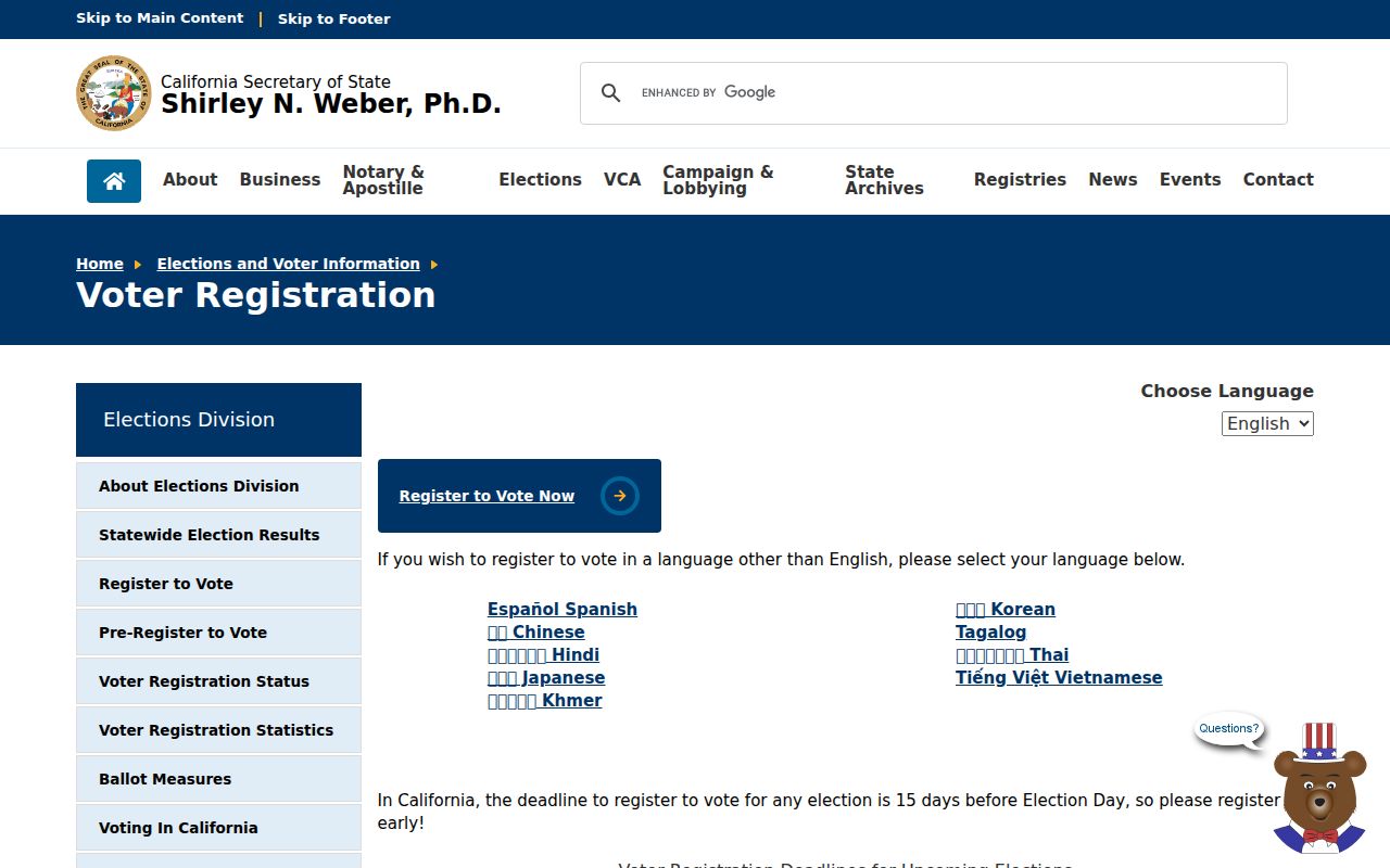 San Mateo neighbors California voter registration information