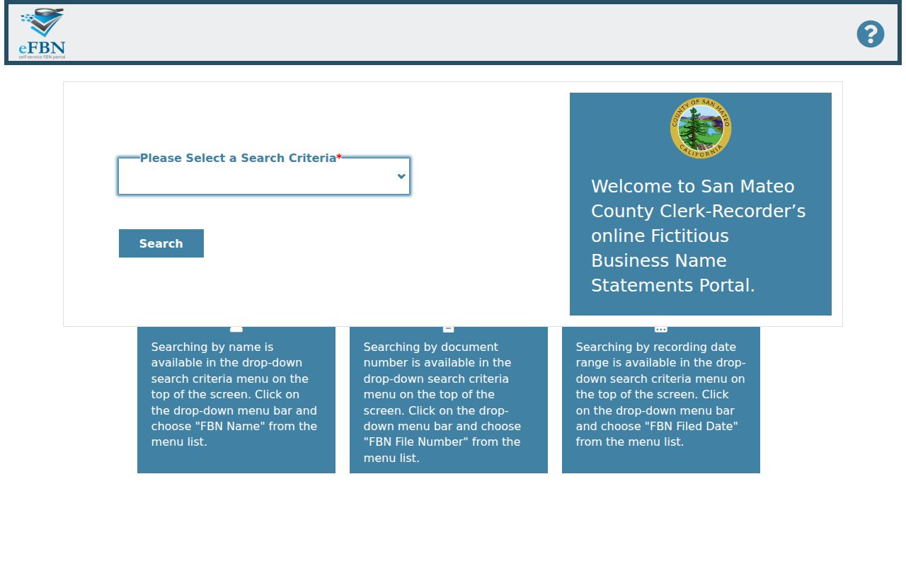 San Mateo neighbors county fictitious business name search